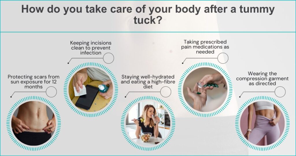 How do you take care of your body after a tummy tuck